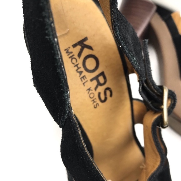 KORS MICHAEL KORS Strappy Suede Sandal Heels 10 - Picture 7 of 9